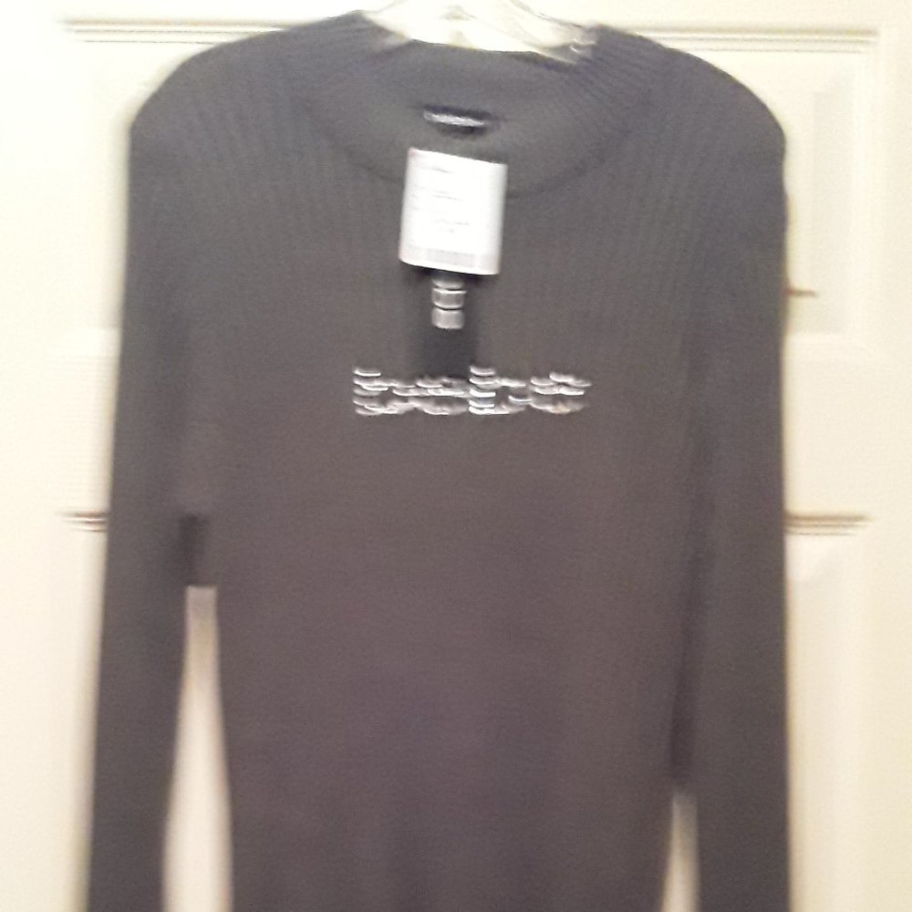 bebe Womens Brown long sleeve pullover top size XL NWT cotton blend